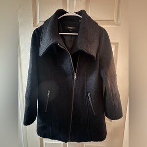 Kenneth Cole Women's Dark Charcoal Teddy Coat